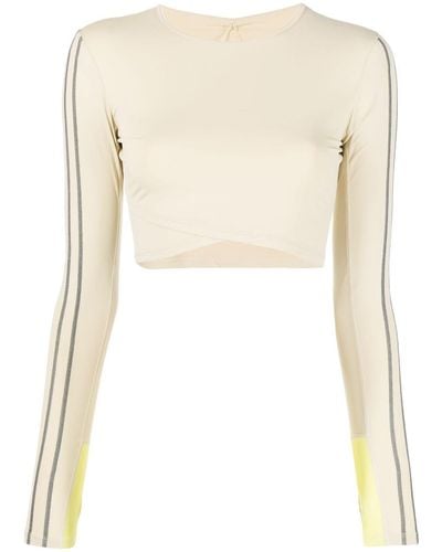 P.E Nation Initialise Ls Cropped Running Top - Natural