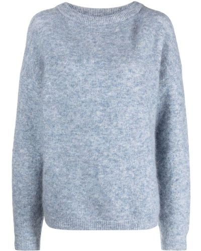 Acne Studios Boat-neck Drop-shoulder Sweater - Blue