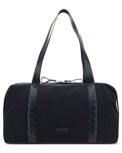 Bottega Veneta Large "Crossroad Weekender" Shoulder Bag - Black