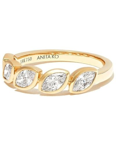 Anita Ko Anello in oro giallo 18kt con diamanti - Metallizzato
