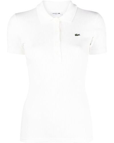 Lacoste Logo-patch Cotton Polo Shirt - White