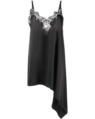 DSquared² Lace-trim Satin Slip Dress - Black