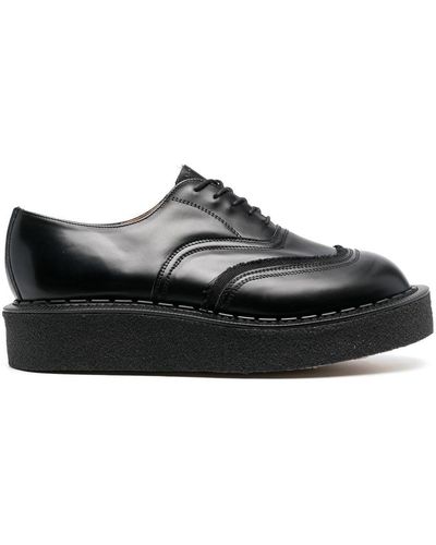 Comme des Garçons Leather Oxford Shoes - Black