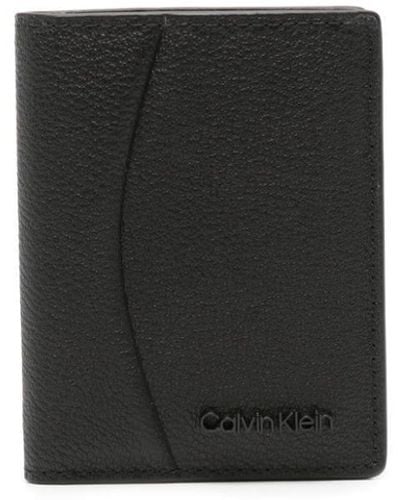 Calvin Klein Rfid Bi-fold Leather Wallet - Black