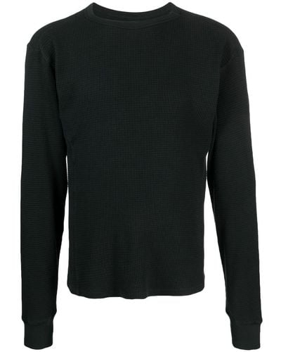 Entire studios Textured-finish Round-neck Sweater - Black