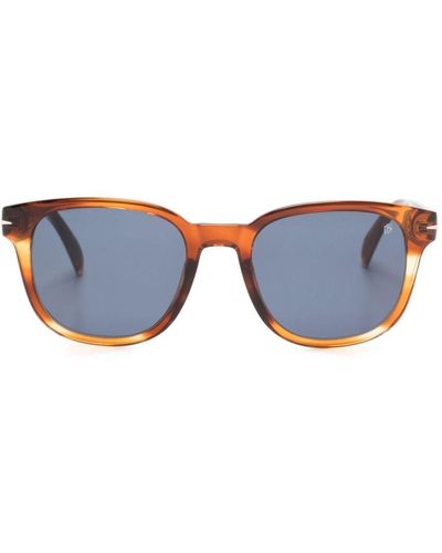 David Beckham 1062/s Square-frame Sunglasses - Blue