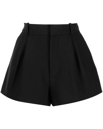 Area Geplooide Shorts - Zwart