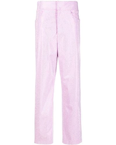 GIUSEPPE DI MORABITO Crystal-embellishment Pants - Pink