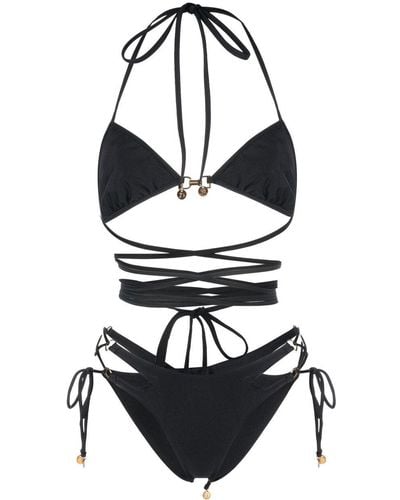 Dundas Wrap-around Tie-fastening Bikini Set - White