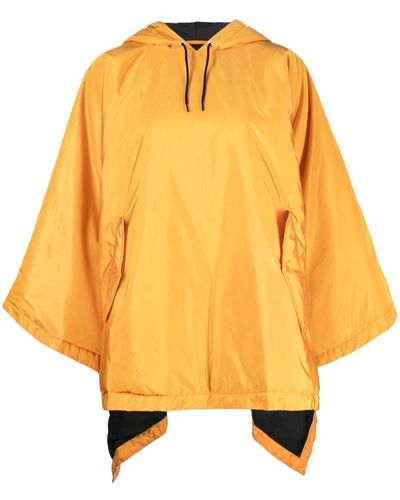 Mackintosh Drawstring Hooded Poncho - Yellow