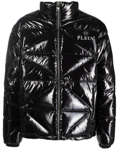 Philipp Plein Padded High-shine Jacket - Black