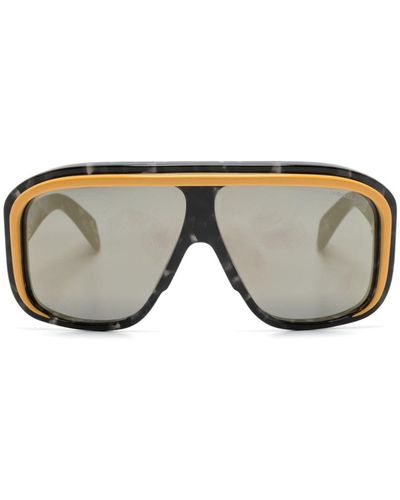 Moncler Ml0293 55c Shield-frame Sunglasses - Grey