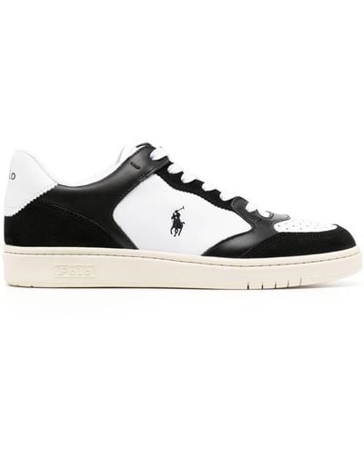 Polo Ralph Lauren Sneakers Met Geborduurd Logo - Zwart