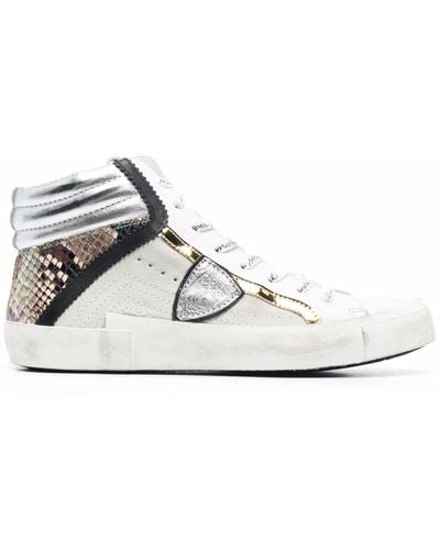 Philippe Model Prsx Python Mixage High-top Sneakers - White