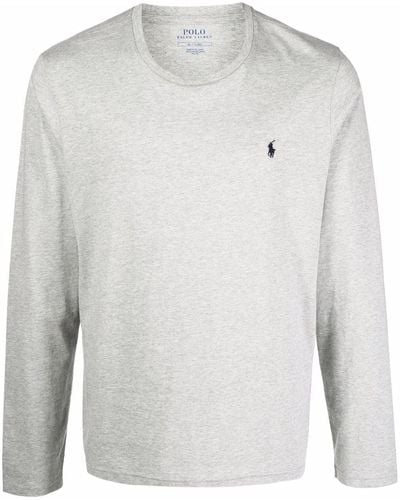 Polo Ralph Lauren Logo-embroidered T-shirt - Gray