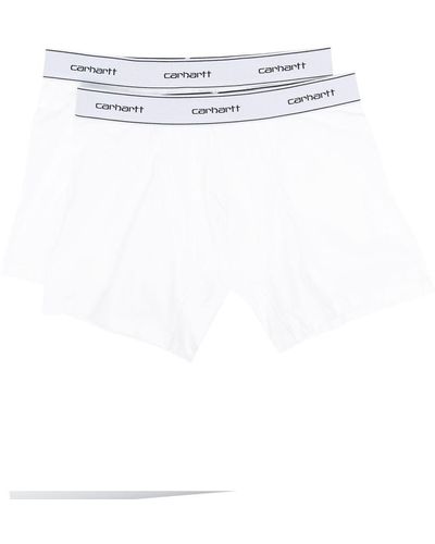 Carhartt Logo-waistband Boxers Set Of 2 - White