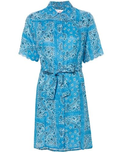 Mc2 Saint Barth Hermione Bandana-print Dress - Blue