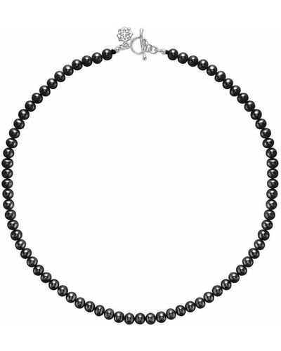 Dower & Hall Collar con detalle de perlas - Metálico