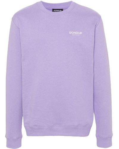 Dondup Logo-print Cotton Sweatshirt - Purple