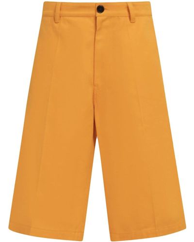 Marni Logo-patch Knee-length Shorts - Orange