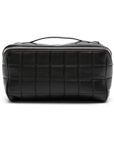 Saint Laurent Cube Trousse Quilted Leather Wash Bag - Black