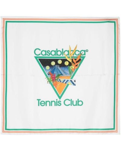 Casablancabrand Foulard Tennis Club en soie - Vert