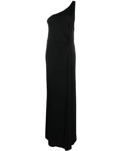 Ralph Lauren Collection One-shoulder Twist-detail Maxi Dress - Black