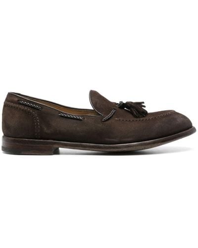 Premiata 32056 Suede Loafers - Brown