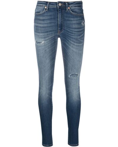 Dondup Hoch sitzende Skinny-Jeans - Blau