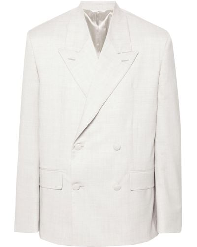 Givenchy Blazer en laine à boutonnière croisée - Blanc