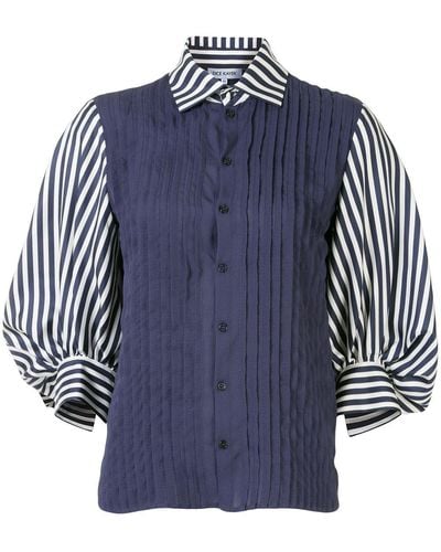 Dice Kayek Striped Sleeve Sweater - Blue