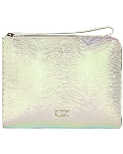 Giuseppe Zanotti Metallic-print Zipped Clutch Bag