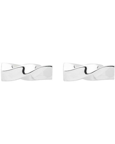 TANE MEXICO 1942 Helix Sterling Silver Cufflinks - White