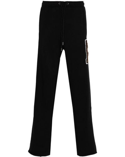Just Cavalli Pantalones de chándal con logo en relieve - Negro