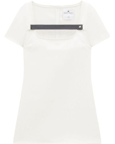 Courreges Short-sleeve Dress - White