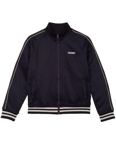 Purple Brand Striped-edge Lightweight Jacket - Blue