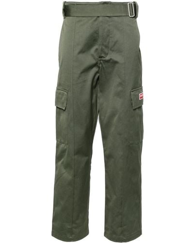 KENZO Army Mid-rise Cargo Pants - Green