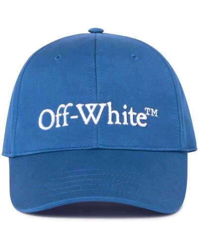 Off-White c/o Virgil Abloh Drill Honkbalpet Met Geborduurd Logo - Blauw