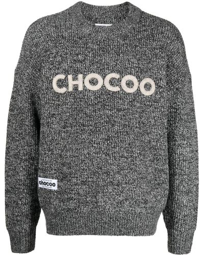 Chocoolate Logo-patch Crew-neck Jumper - Grey