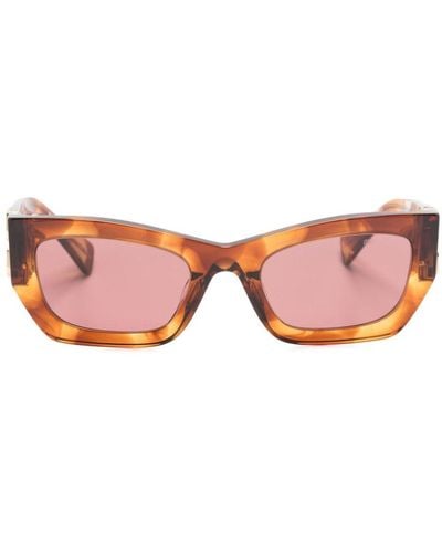 Miu Miu Miu Glimpse Rectangle-frame Sunglasses - Pink