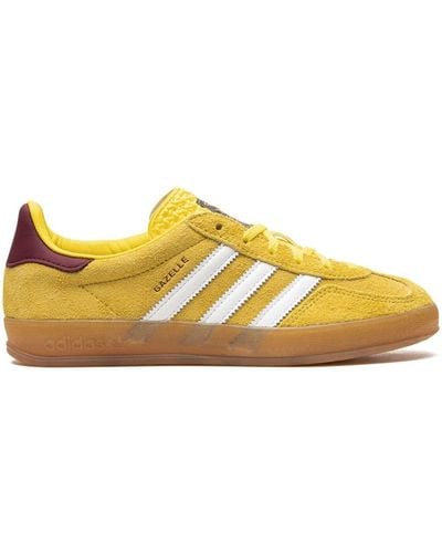adidas Gazelle Indoor Sneakers aus Veloursleder mit Lederbesätzen - Gelb