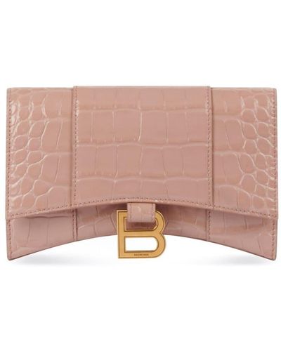 Balenciaga Hourglass Wallet-on-chain - Pink