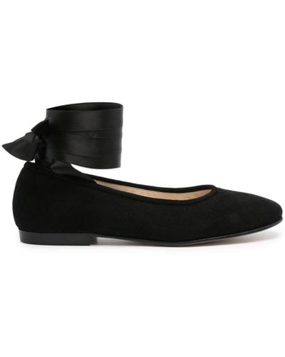 Bode Musette Suede Ballerina Shoes - Black
