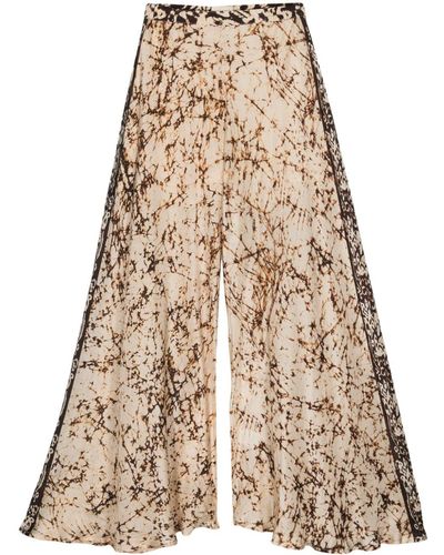 Mes Demoiselles Sulnis High-waist Palazzo Trousers - Natural