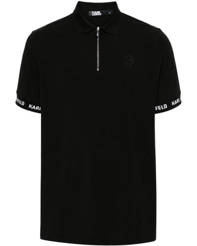 Karl Lagerfeld Ikonik Karl-motif polo shirt - Negro
