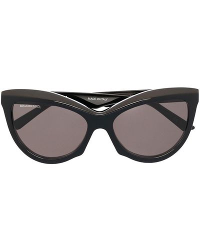 Balenciaga Occhiali da sole cat-eye BB - Nero