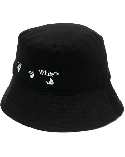 Off-White c/o Virgil Abloh Swimming Man-logo Bucket Hat - Black