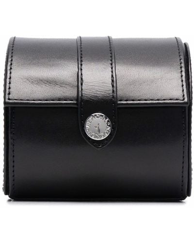 Aspinal of London Leather Watch Roll - Black