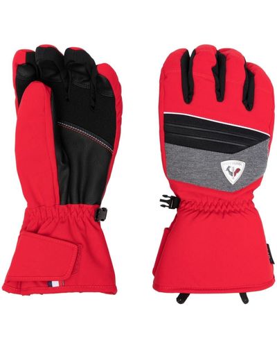 Rossignol Logo-patch Padded Gloves - Red