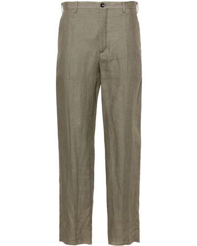 Incotex Mid-rise Tapered Trousers - Natural